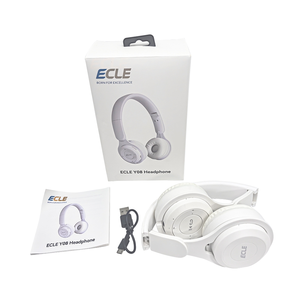 หูฟัง  หูฟังบลูทูธไร้สายที่สามารถพับได้และมีราคาถูก! bluetooth earphone headphone สีขาวแบบบริสุทธิ์, หูฟังสำหรับกีฬา, เสียงที่ยอดเยี่ยม, มีความทนต่อน้ำระดับ IPX5, ของขวัญ