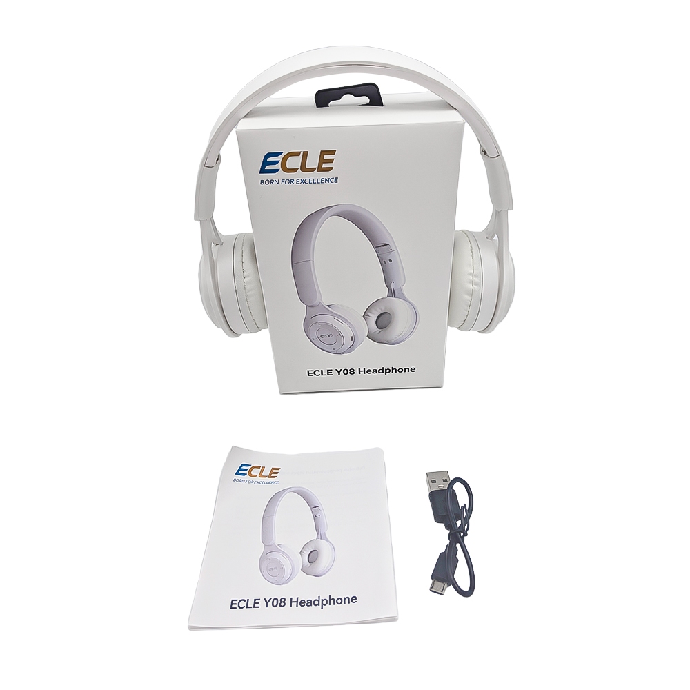 หูฟัง  หูฟังบลูทูธไร้สายที่สามารถพับได้และมีราคาถูก! bluetooth earphone headphone สีขาวแบบบริสุทธิ์, หูฟังสำหรับกีฬา, เสียงที่ยอดเยี่ยม, มีความทนต่อน้ำระดับ IPX5, ของขวัญ