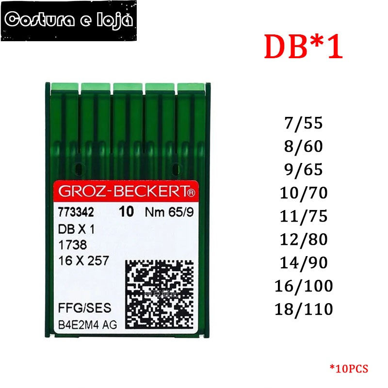 10PCS DBX1 16x257 Groz-Beckert เข็มจักรเย็บผ้าสําหรับอุตสาหกรรม Lockstitch Machine