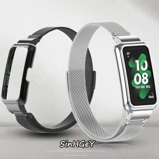 Huawei Band 10/9/8/7/6 Strap Honor Band 6/7 Metal Strap สายรัดข้อมือทดแทนสร้อยข้อมือสแตนเลส