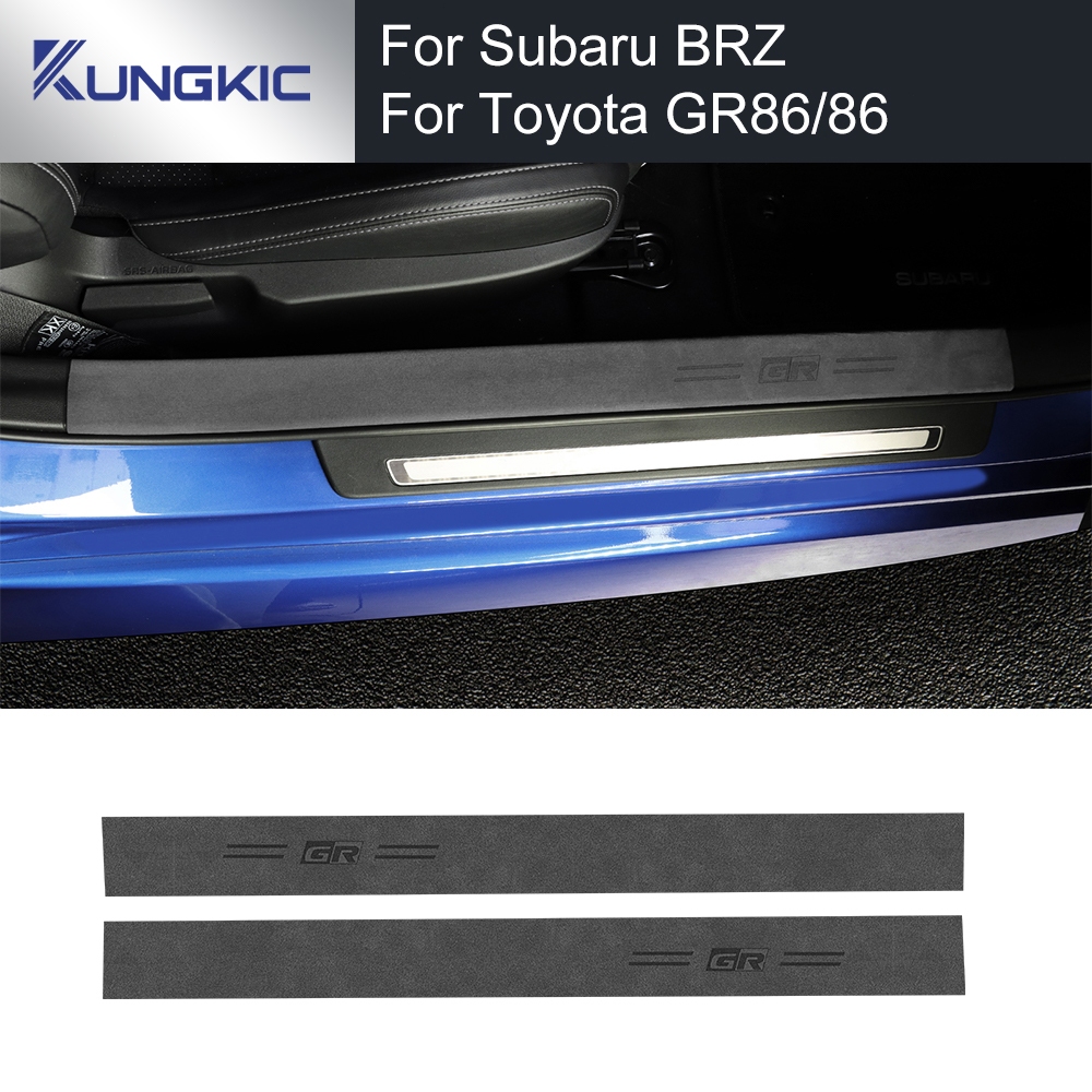 สําหรับ Subaru BRZ Toyota 86 GR86 Suede รถเกณฑ์แถบป้องกันประตู Anti-Scratch เทป Anti-kick ป้องกันสติกเกอร์อุปกรณ์ตกแต่งภายใน