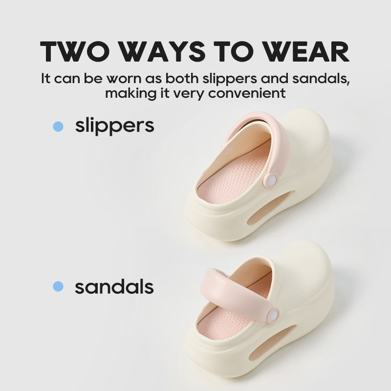 Utune หนา soled ผู้หญิง Mules รอบ Toe รองเท้าแตะครึ่ง Colorblock สองสวมใส่รองเท้าแตะชายหาดกลางแจ้งลื่น