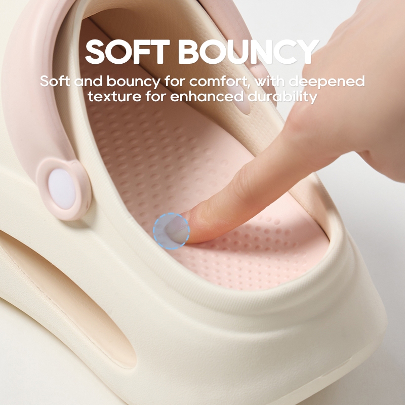 Utune หนา soled ผู้หญิง Mules รอบ Toe รองเท้าแตะครึ่ง Colorblock สองสวมใส่รองเท้าแตะชายหาดกลางแจ้งลื่น