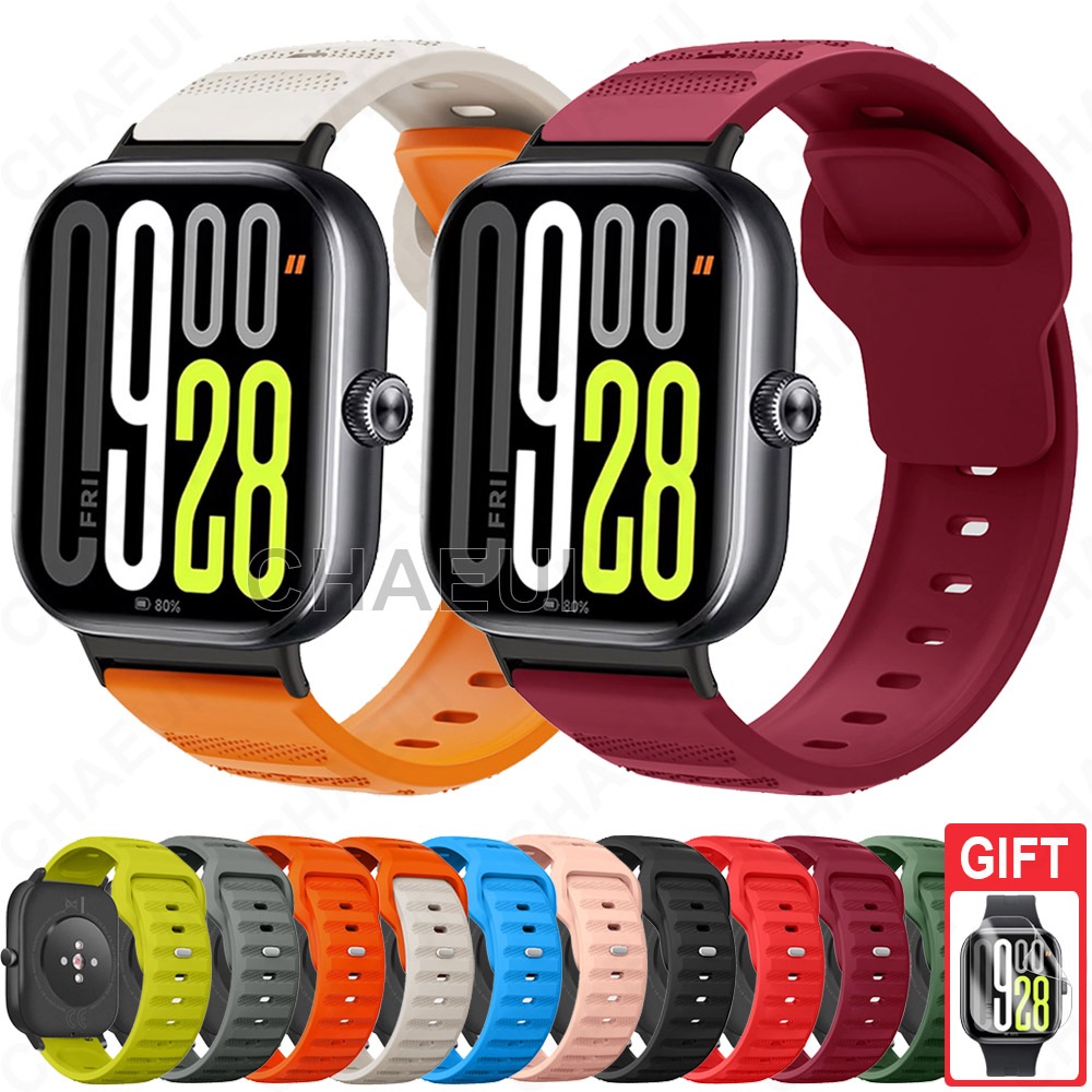 สายรัดซิลิโคนทนทานสายนาฬิกาข้อมืออุปกรณ์เสริมสร้อยข้อมือสําหรับ Redmi Watch 6 Active Lite 5 4 3