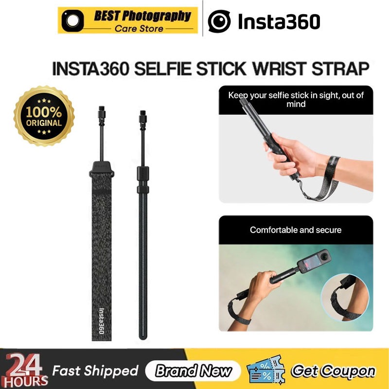 【🇹🇭 กรุงเทพฯ】Insta360 X4 Air/X5/X4 Selfie Stick สายรัดข้อมือ Anti-Lost เชือกปรับ Anti-Lost เชือก (ทั้งหมด 2) 1/4 อินเทอร์เฟซสกรูสําหรับ Luna Ultra/X5/Ace Pro2/X3/X2/GO 3s/GO 3/GO PRO