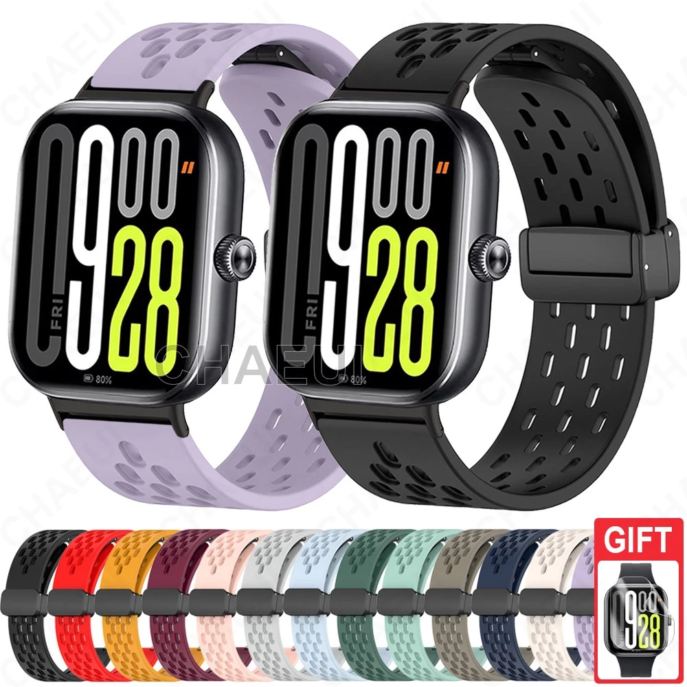 สายรัดซิลิโคนสายนาฬิการะบายอากาศอุปกรณ์เสริมสําหรับ Redmi Watch 6 5 4 3 Active Lite