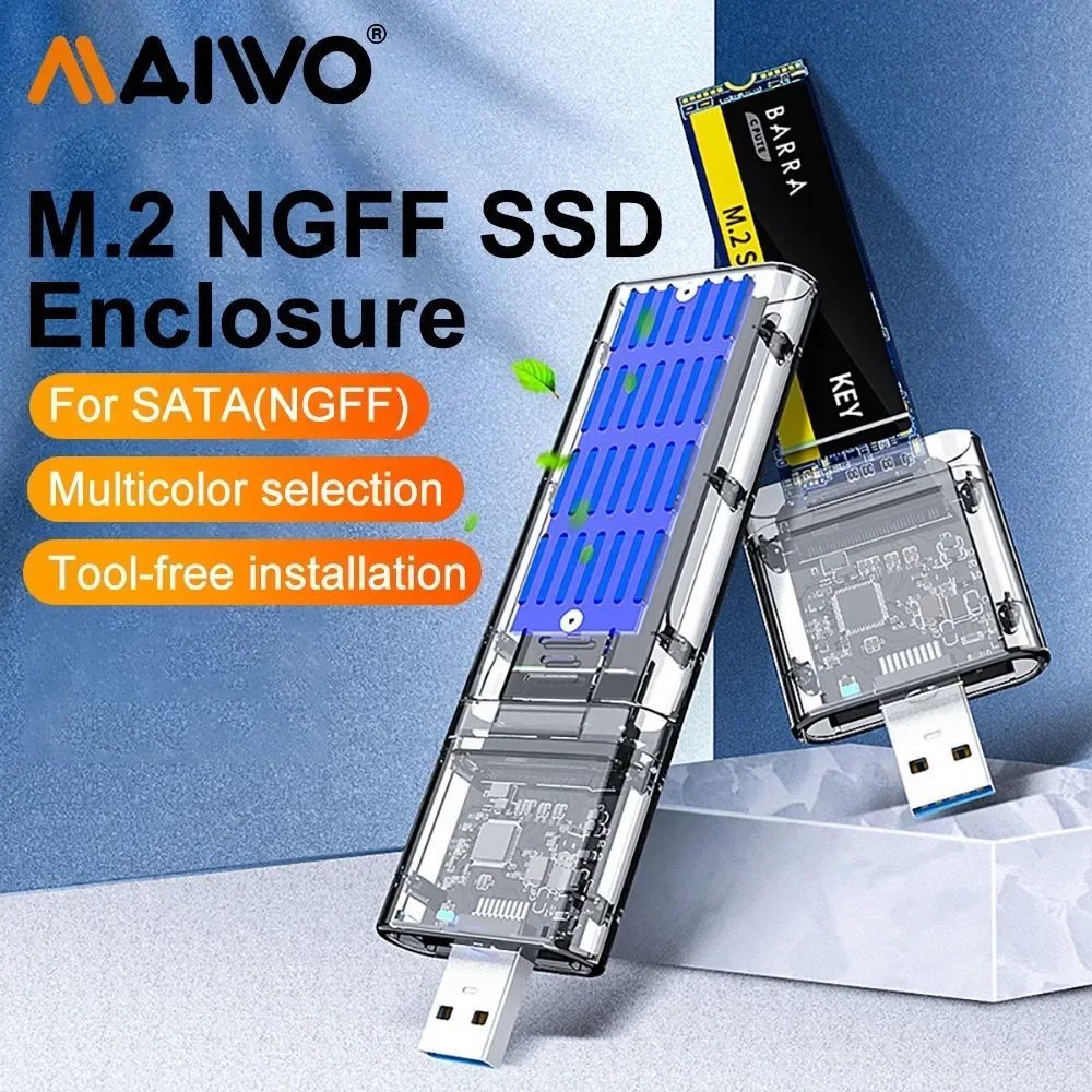 Maiwo M.2 SATA SSD ตู้ NGFF เคส