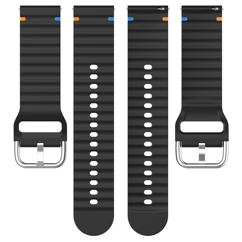 20 มม.22 มม.ซิลิโคนสําหรับ Huami amazfit GTS 2 / GTS 3 / GTR 2 / GTR 3 / GTR 4 สมาร์ทนาฬิกา Wave สไตล์กีฬาสายนาฬิกา