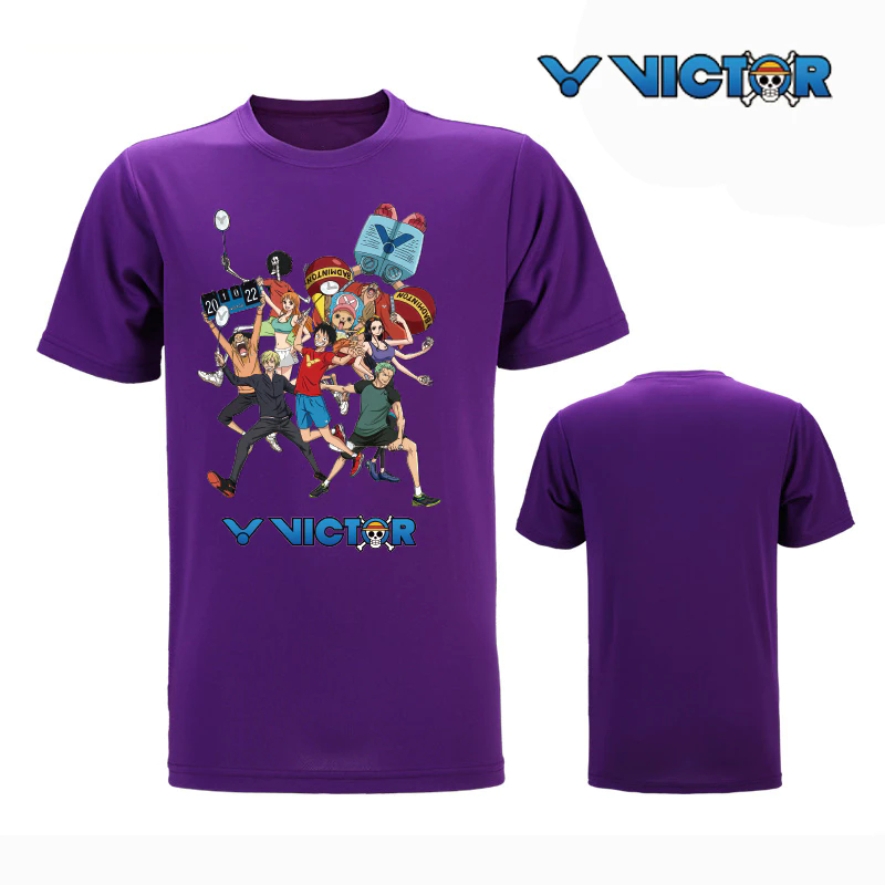 เสื้อแบดมินตัน Victor เสื้อยืดกีฬาแบดมินตันร่วมแบรนด์ One Piece สําหรับผู้ชายและผู้หญิง