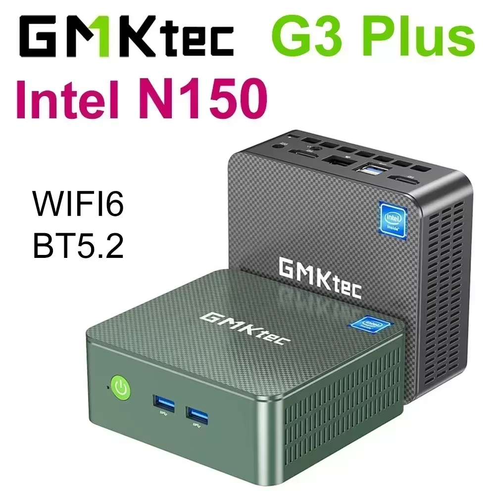 GMKtec Mini PC G3 Plus Intel Alder Lake N150 3.6GHz Windows 11 Pro DDR4 RAM PCIe M.2 Sata SSD คอมพิว
