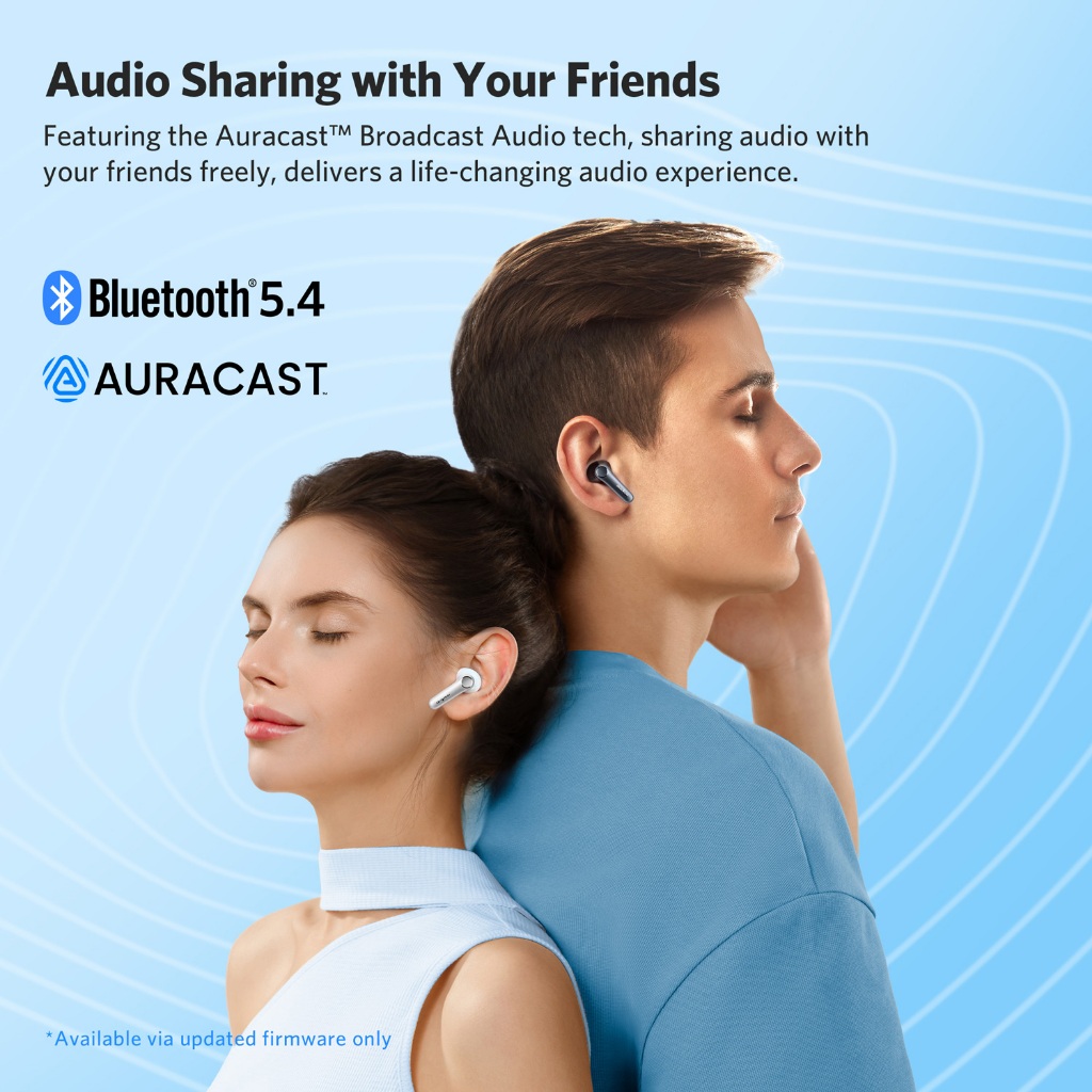 Earfun Air Pro 4 หูฟังบลูทูธ หูฟังไร้สาย ตัดเสียงรบกวน ไมค์ 6 ตัว AI aptX™ Lossless Hi-Res Audio