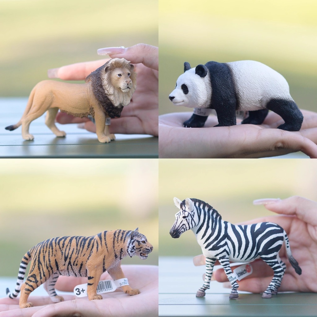German schleich schleich Hippo Elephant Giraffe Zebra Lion Tiger Animal Model Toy