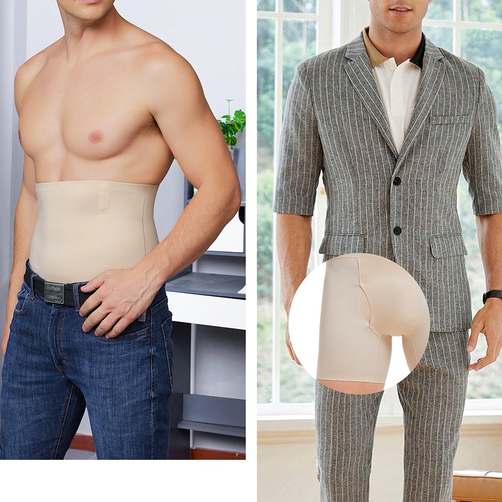 กางเกงขาสั้นบ็อกเซอร์สำหรับผู้ชาย ควบคุมท้องและสวมใส่ง่าย ออกแบบมาพร้อมกระเป๋า 3D และสายรัดเอวแบบซิลิโคนเพื่อความพอดี - รูปที่ 5