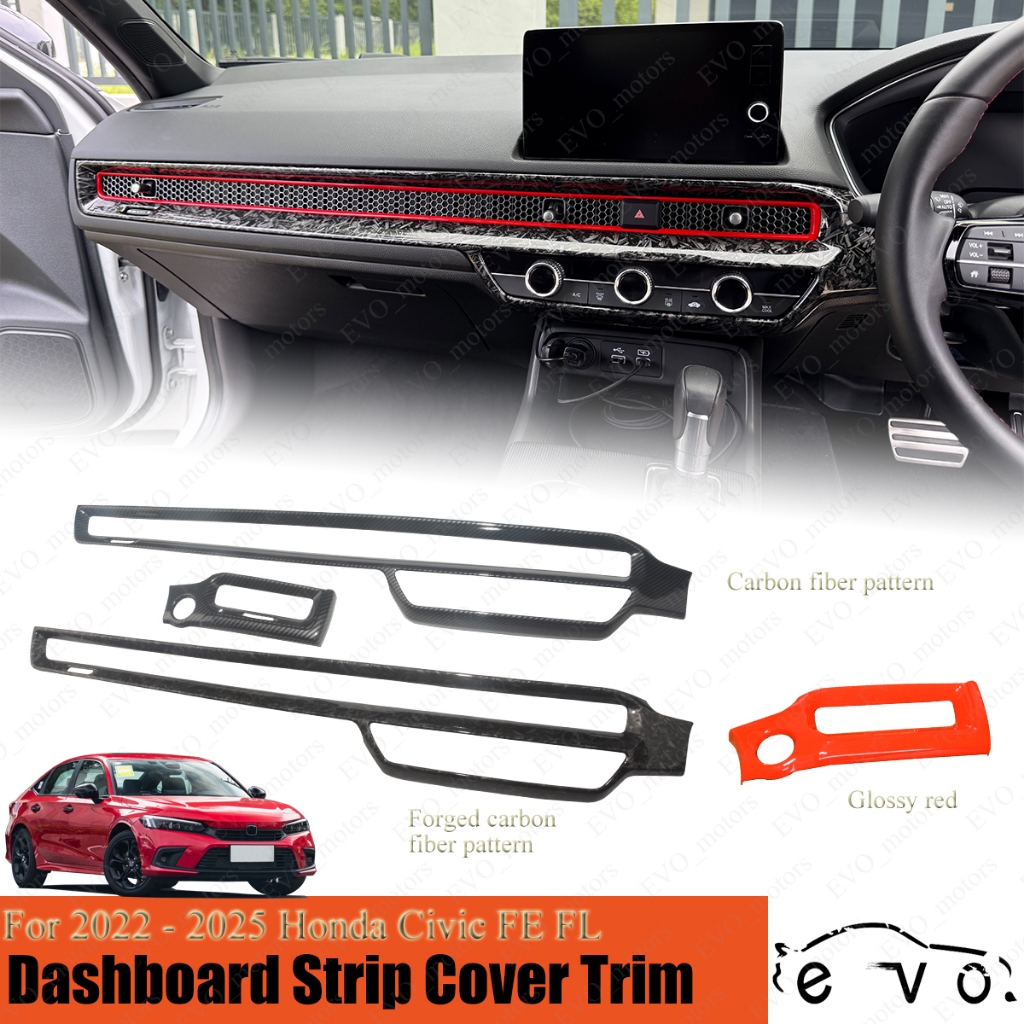 สําหรับ 2022 - 2024 Honda Civic FE Dashboard Aircond Vent Outlet Cover 11th Civic Dashboard Push Sta