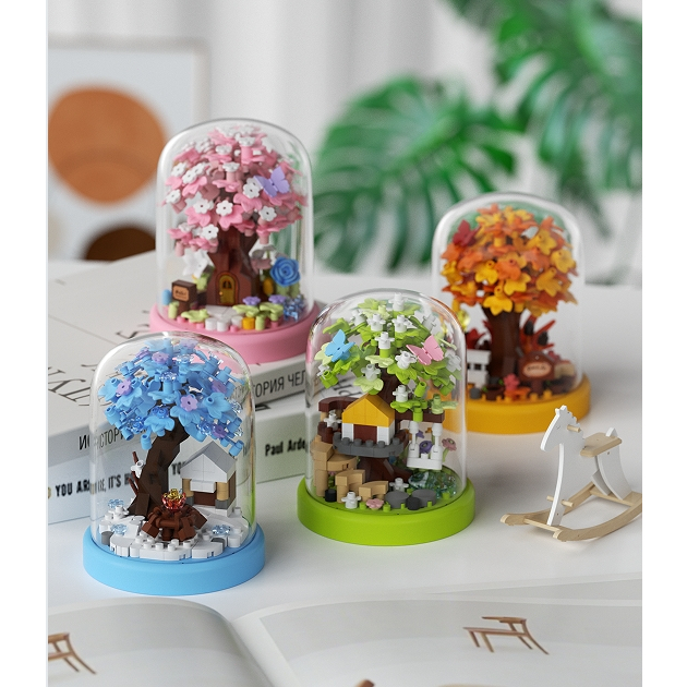 Model Tree House Series Building Blocks ของเล่นของขวัญ