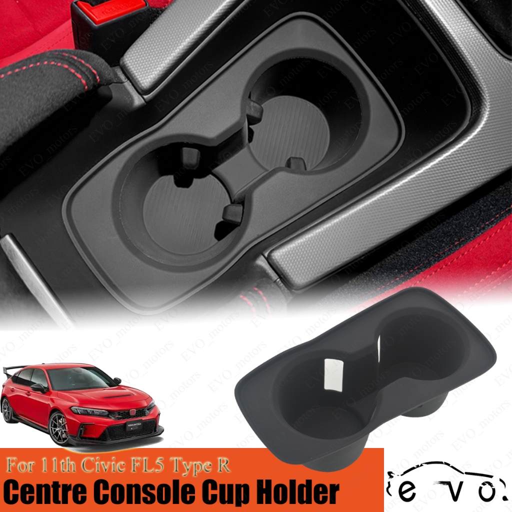 สําหรับปี 2023 - 2025 Honda Civic FL5 ประเภท R Centre คอนโซลที่วางแก้ว 11th Civic FL ซิลิโคนนุ่มที่วางแก้ว Organizer