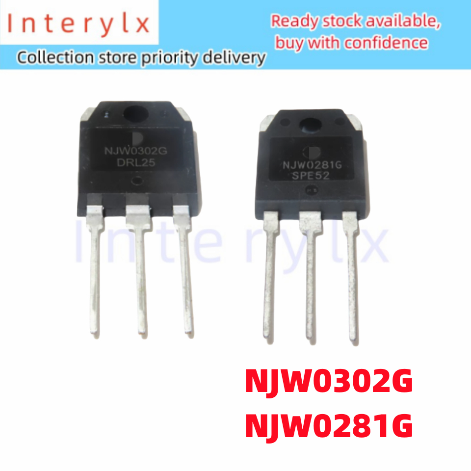 1 ชิ้น/ล็อตยี่ห้อใหม่ Audio Power Tube NJW0302 NJW0302G NJW0281 NJW0281G In-Line TO3P High Power Tri