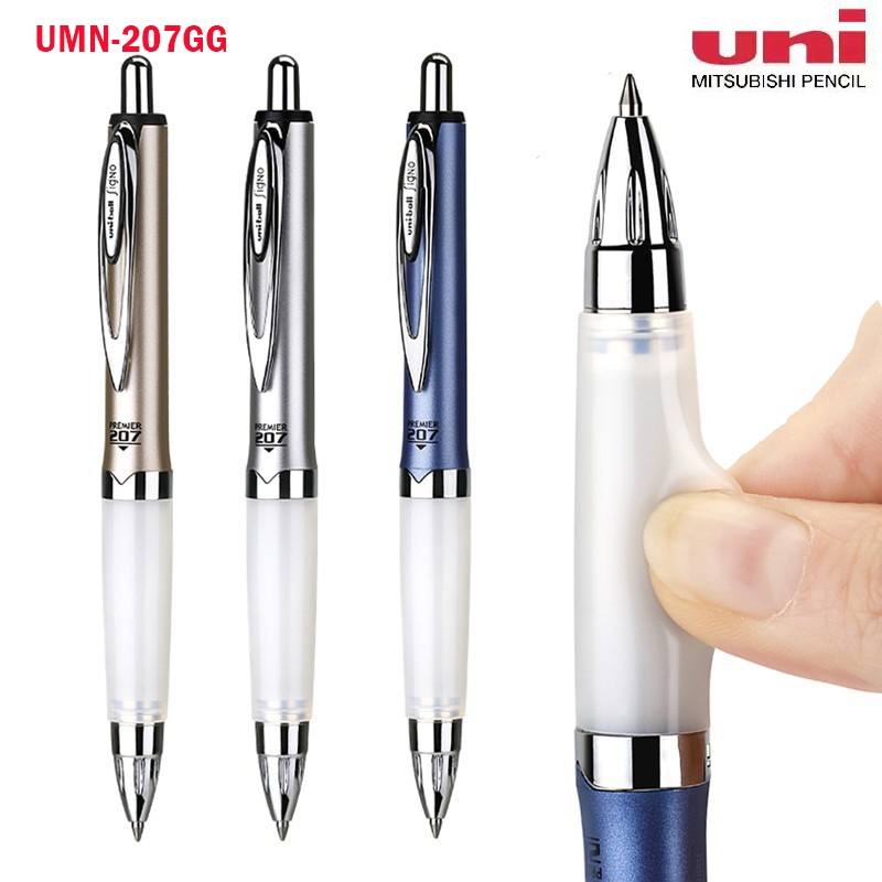ญี่ปุ่น Uni UMN-207GG Uni-ball Signo Premier 207 ปากกาเจล 0.7 มม.Anti-Fatigue กดปากกาเจลลายเซ็น