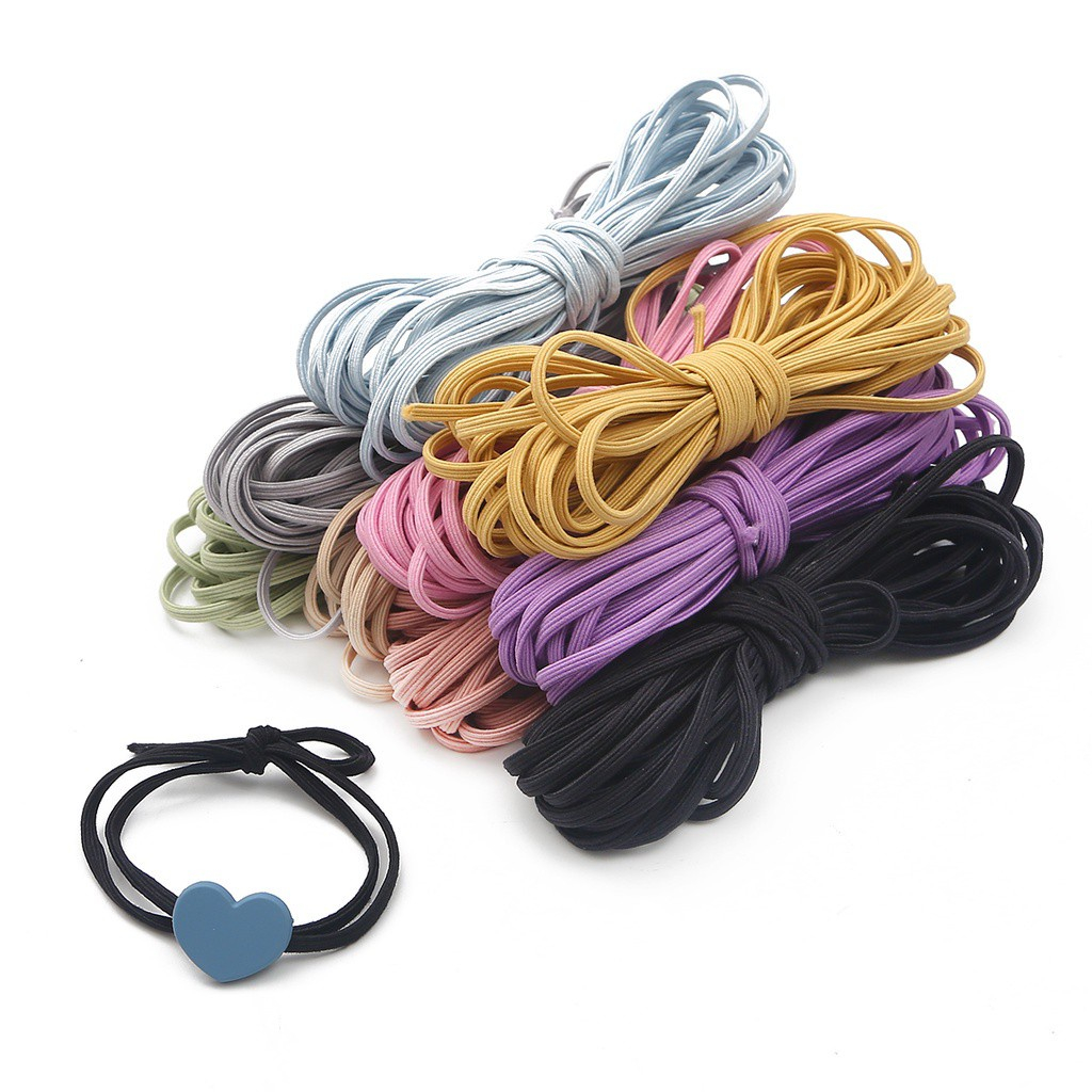 สายเชือกไนล่อนยืดหยุ่น 3.5 มม. 5 ม. / ล็อต 9 สีสําหรับเย็บผ้า Diy