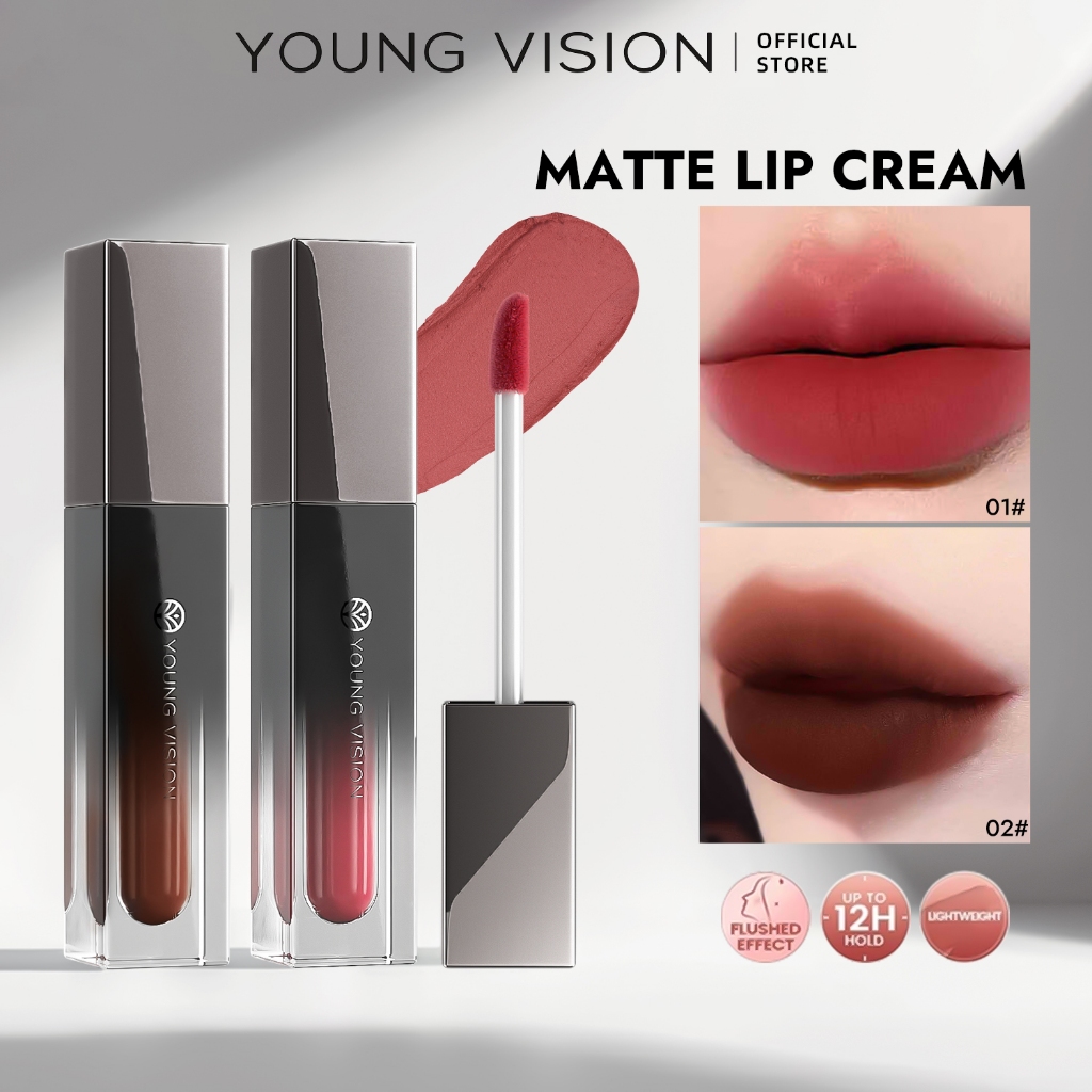 YOUNG VISION Velvet Liquid Lipstick, Matte Finish, Brightening Lip Mud