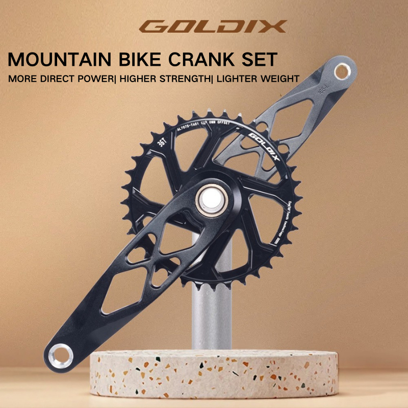 Goldix ชุดข้อเหวี่ยง MTB ทนทานเป็นพิเศษ BSA 24 มม.165 มม.170 มม.175 มม.ติดตั้งโดยตรง R-SPEC Trail แกนข้อเหวี่ยงจักรยานกลวง DH AM XC เหมาะสําหรับ Shimano SRAM