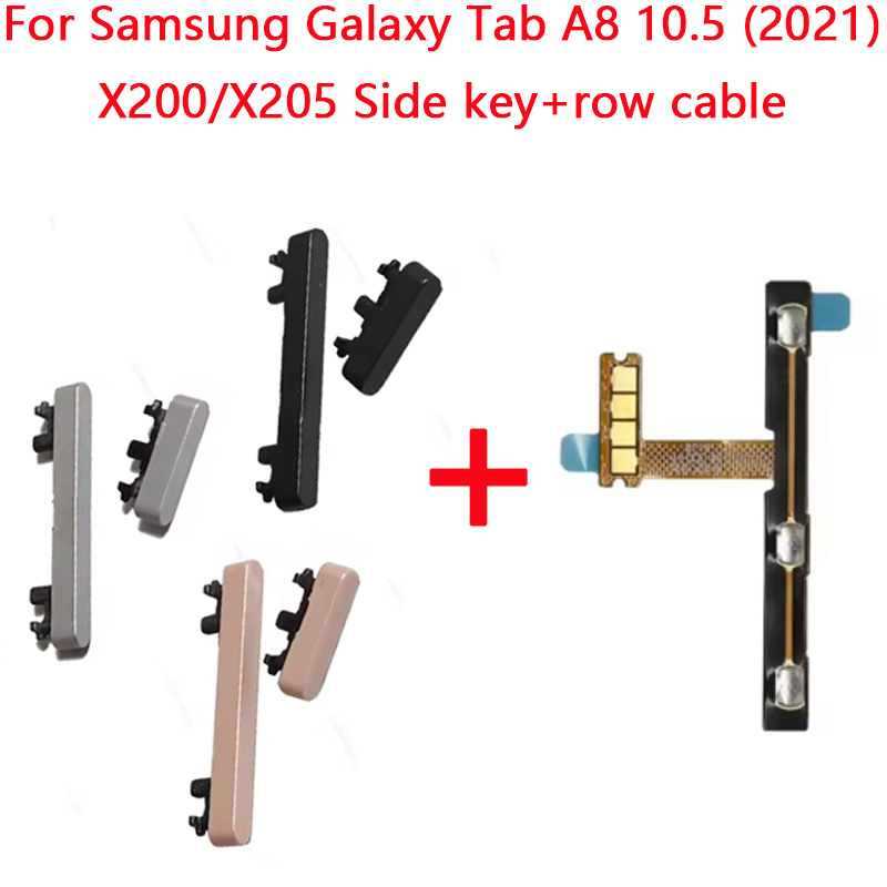 สําหรับ Samsung Galaxy Tab A8 10.5 (2021) X200 X205 เปิด/ปิดปุ่มสวิทช์ด้านข้าง Volume Up Down ปุ่ม Flex Cable