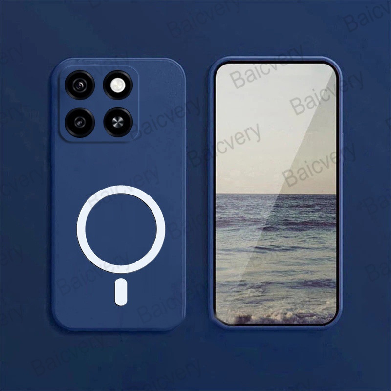 สําหรับ ZTE Blade A35 สําหรับ ZTE Blade A55 เคสโทรศัพท์พร้อมสติกเกอร์แม่เหล็กสําหรับ ZTE A35 A55