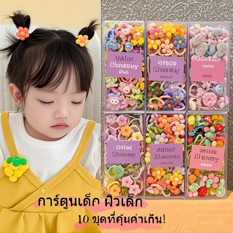 เด็กยืดหยุ่นสูงเชือกผมทารกผมแหวนการ์ตูนยางรัดขนาดเล็กสาวผูกเชือกผมเชือกผมอุปกรณ์ผมน่ารักผู้หญิง