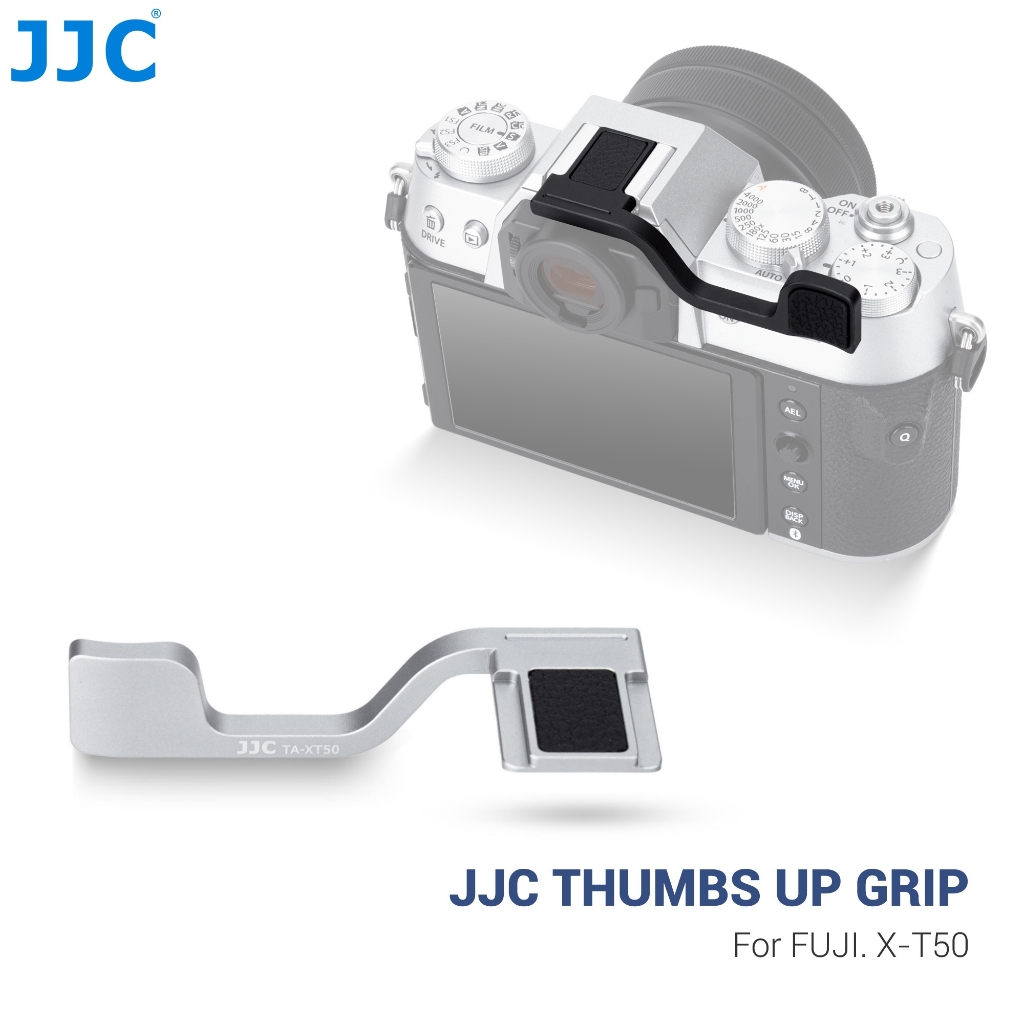 JJC TA-XT50 Thumb Up Grip กริปนิ้วหัวแม่มือกล้องโลหะ สําหรับ Fuji Fujifilm X-T50 XT50 กล้องรองเท้าร้