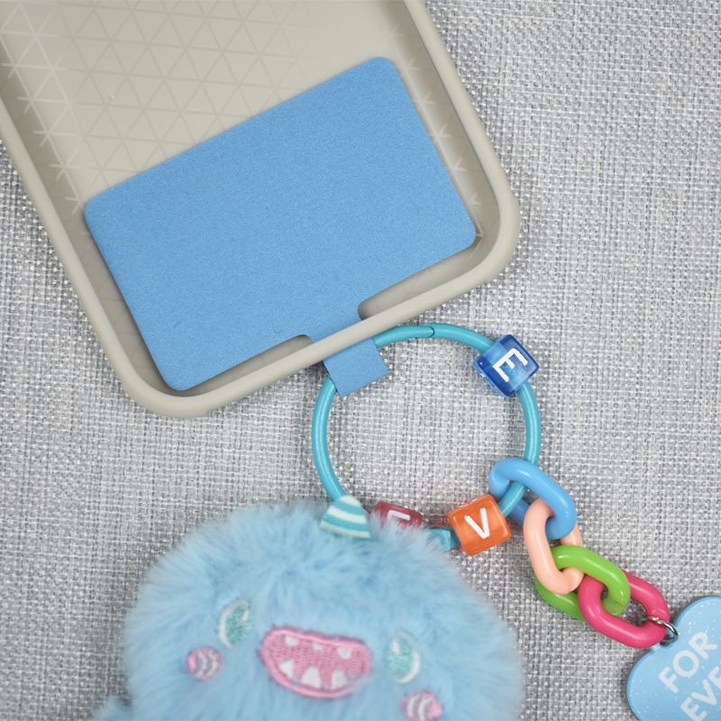 สีสันแขวนคลิปการ์ดบางเฉียบโทรศัพท์มือถือเชือกเส้นเล็กป้องกันการสูญหายสลิงทนทานชิ้นแพทช์ - รูปที่ 7