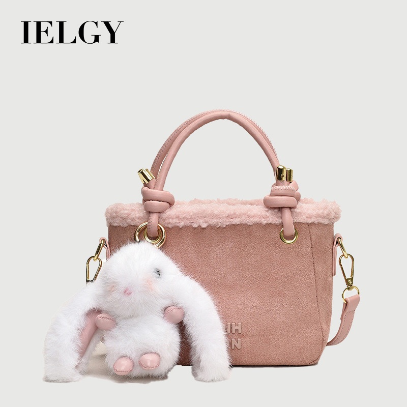 IELGY กระเป๋าถือตุ๊กตาน่ารักสดฤดูใบไม้ร่วงฤดูหนาว All-Match One-Shoulder High-End Messenger