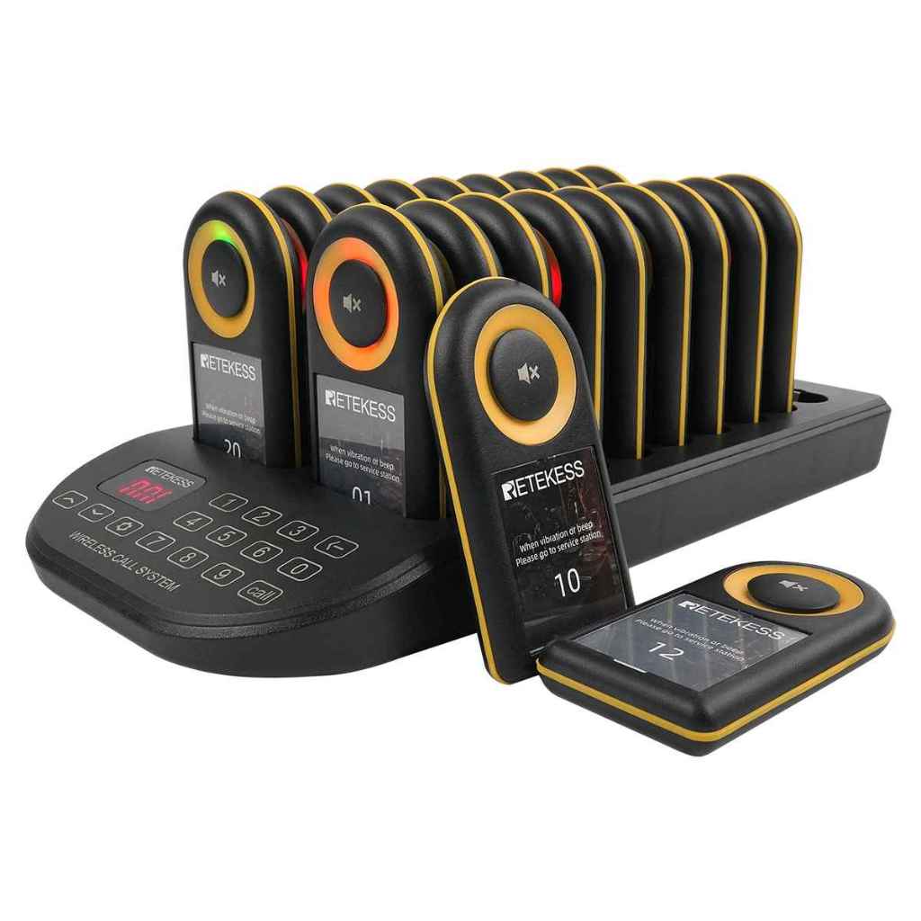 Retekess TD169 IP67 ระบบเพจเจอร์ร้านอาหารไร้สายกันน้ําระยะไกลพร้อมเพจเจอร์ Buzzer 20