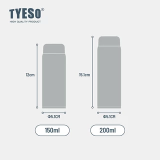Tyeso Mini pocket Bottle สแตนเลสคู่ 150ml/200ml TS-8715B/TS-8716B