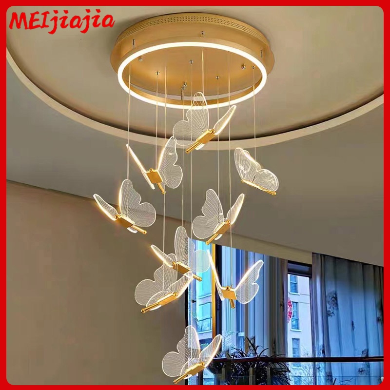 Meijiajia โคมไฟ LED รูปผีเสื้อ สําหรับตกแต่งห้องนั่งเล่น บาร์ ร้านอาหาร ห้องนอน