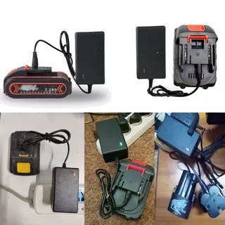 21V Li-ion Battery Charger EU/US/UK Plug Charger Suit สําหรับแบตเตอรี่ลิเธียมแบบชาร์จไฟได้