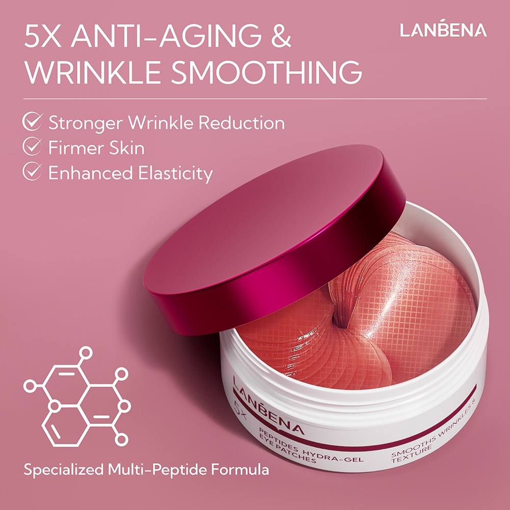 Lanbena Peptide Hydrogel Eye Mask 60 ชิ้น Eye Moisturizing Treatment