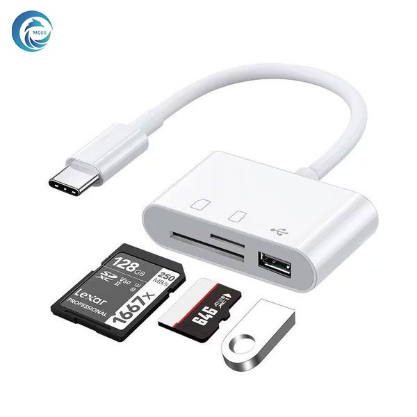 MGBB มัลติฟังก์ชั่น อะแดปเตอร์ OTG สามในหนึ่งเดียว Type-c -micro โทรศัพท์มือถือ การ์ดหน่วยความจ2.0 USB+SD/TF