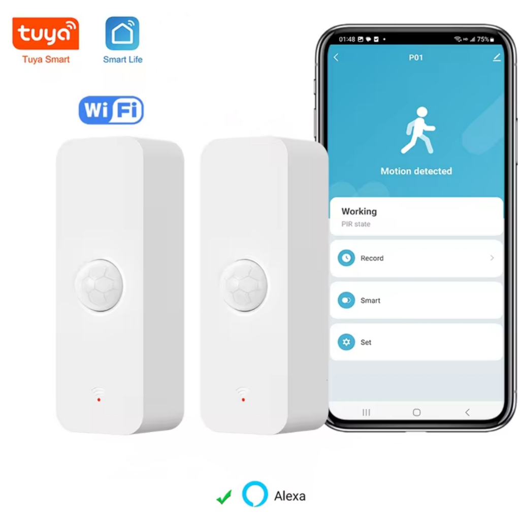 Tuya WiFI Motion Sensor PIR สมาร์ท Human Body Home Burglar Sensor APP รีโมทคอนโทรล Smart Life สําหรับสมาร์ท Home Work