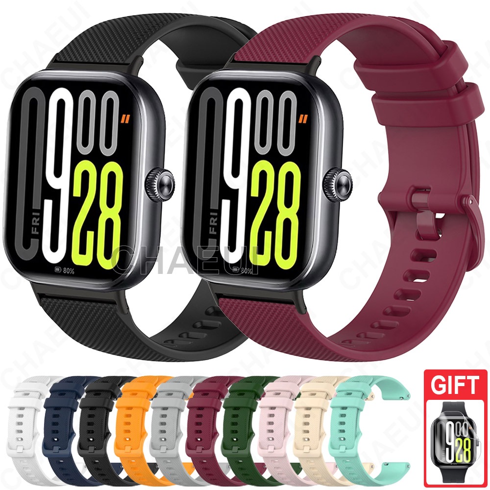 สายรัดซิลิโคนสร้อยข้อมือกีฬาสายนาฬิกาอุปกรณ์เสริมสําหรับ Redmi Watch 5 4 3 Active Lite