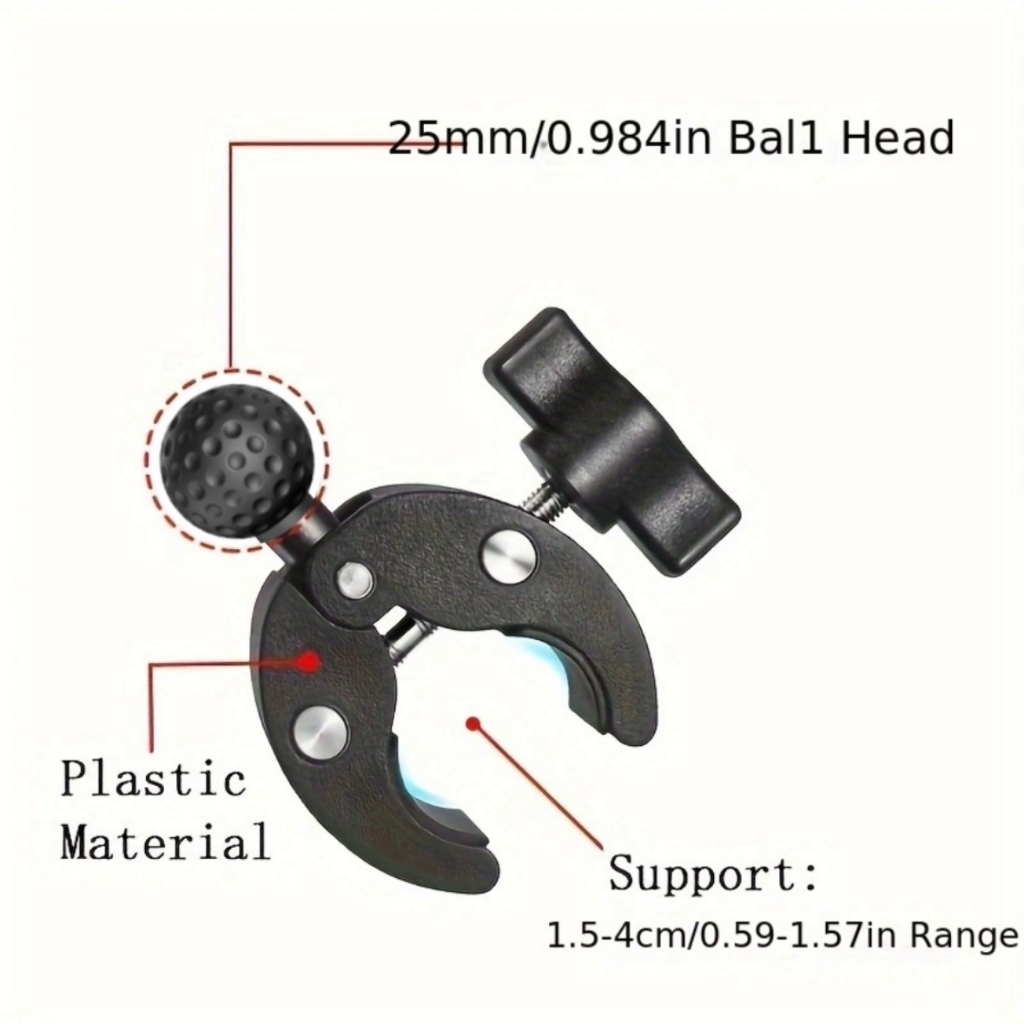 2025 รุ่นใหม่สําหรับ Insta360 GoPro ขี่รถจักรยานยนต์ power Clamp Double Socket Arm Clamp Strong คลิปรถจักรยานยนต์จักรยาน Handlebar ฐานคลิปยึดสําหรับ Insta360 X4 X3 X2 Go