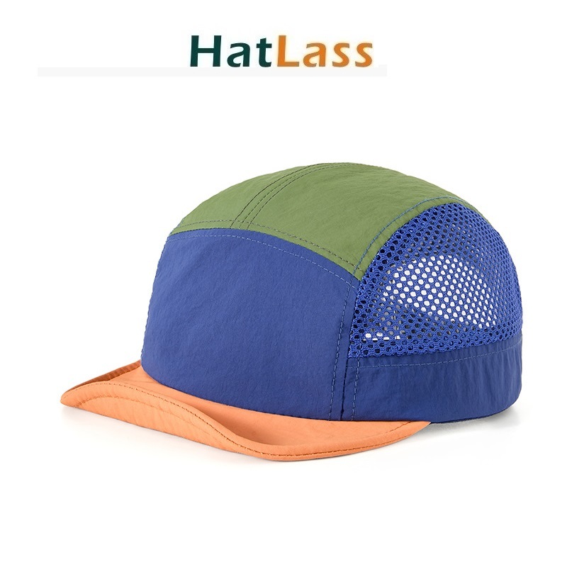Hatlass หมวกเบสบอล Breathable หมวกปีกสั้นแฟชั่นกีฬา 5-Panel Cap
