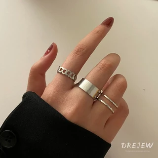 เดรช พังก์รอบเปิดแหวน10ชิ้นโลหะเงินแฟชั่นเครื่องประดับมือ
