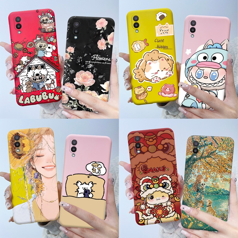 SAMSUNG สําหรับsamsung A02 M02 A2 Coreเคสโทรศัพท์A022 M022 ซิลิโคนนุ่มTPUกรณีแฟชั่นการ์ตูนภาพวาดปกหลังเกราะป้องกัน