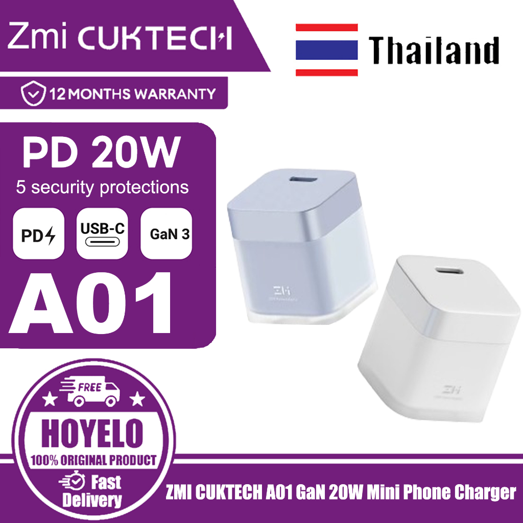 Zmi CUKTECH A01 GaN 20W เครื่องชาร์จโทรศัพท์ขนาดเล็ก