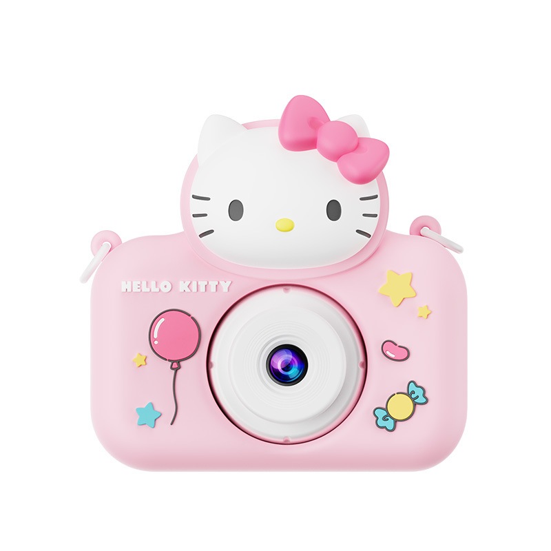 เด็กกล้องดิจิตอล 4800W พิกเซล Sanrio Kuromi Melody 1080P HD กล้องวิดีโอของเล่นเด็กด้านหน้าด้านหลังกล้องคู่ MP3 เพลงสําหรับ Selfie Video