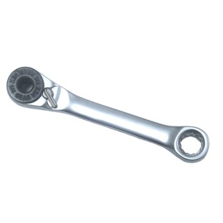 1/4 นิ้วไดรฟ์ประแจวงล้อขนาดเล็ก Offset Double Ring Spanner Reversible 72 ฟัน