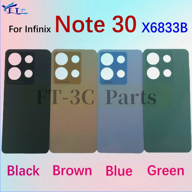 สําหรับ Infinix Note 30 X6833B ฝาหลังแบตเตอรี่ฝาครอบประตูด้านหลังกรณีปกหลังเปลี่ยนชิ้นส่วน