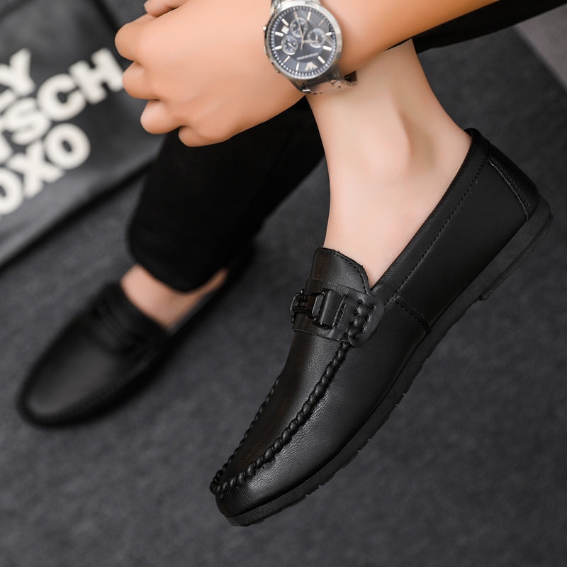 💕คุณภาพสูง💕แฟชั่น ผู้ชาย รองเท้าลำลอง รองเท้า loafer Breathable รองเท้าหนัง # DD91💕