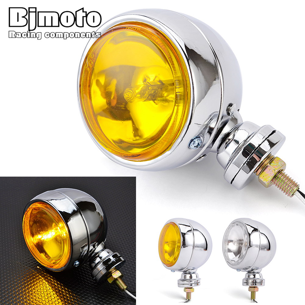 รถจักรยานยนต์ด้านหน้าหมอกขับรถ Spot Light เสริม Retro ไฟหน้าสําหรับ Yamaha Honda Suzuki Harley Choppers Touring Bobber Custom