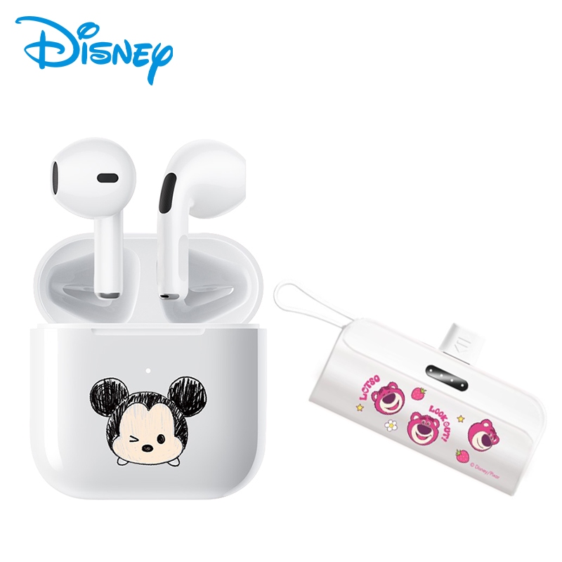 Disney F12 หูฟังบลูทูธ TWS หูฟังไร้สายลดเสียงรบกวนชุดหูฟังกีฬาไฮไฟสเตอริโอหูฟังสําหรับเล่นเกม